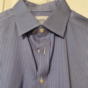 Charles Tyrwhitt shirt, 16  1/2, 34,blue and white
